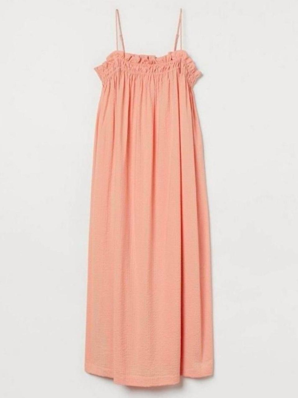 H&M Peach Pink Maxi Dress with Spaghetti Straps